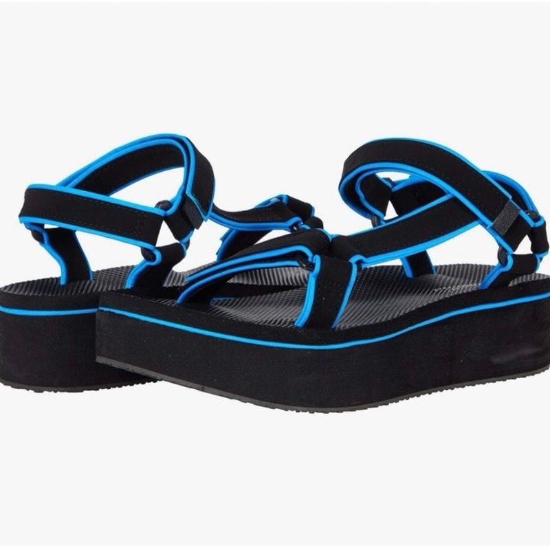 Yellow Box Sporty B Tammee Blue Platform Sandal Size 9